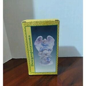 Designspirations Angel With Children Figure Porcelain 2002 Vintage With Box